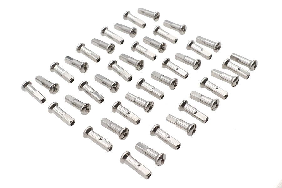 45-0680 - Spoke 40 Piece Stainless Steel Nipple Set by V-Twin