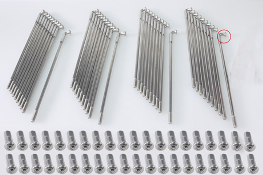 45-0734 - 18  Indian Spoke Set Stainless Steel by Buchanan Spoke