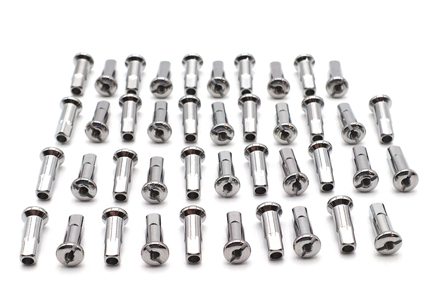 45-0749 - Spoke 40 Piece Chrome Nipple Set by V-Twin