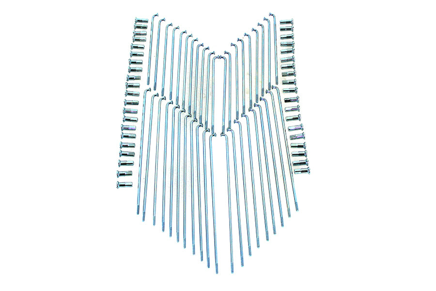 45-0770 - Zinc Plated 18  Spoke Set by V-Twin