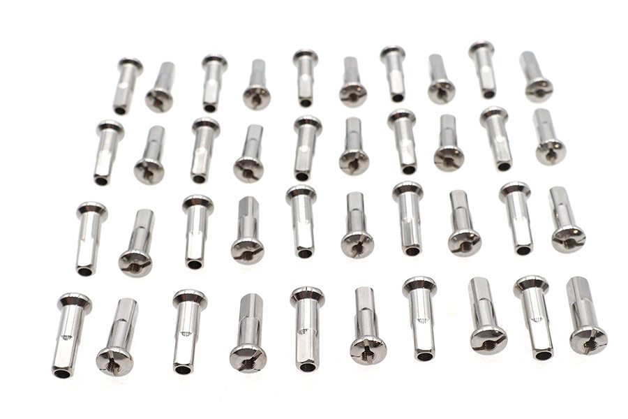 45-0781 - Spoke 40 Piece Chrome Nipple Set by V-Twin