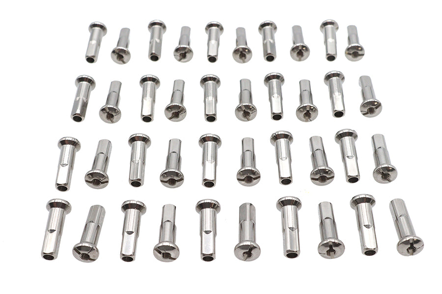 45-0782 - Spoke 40 Piece Stainless Steel Nipple Set by V-Twin
