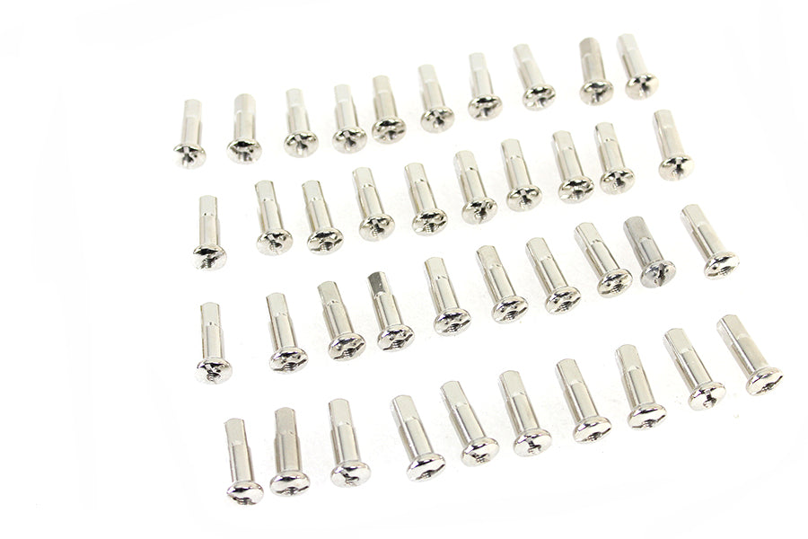 45-0922 - 40 Piece Spoke Nipple Set Stainless Steel by V-Twin