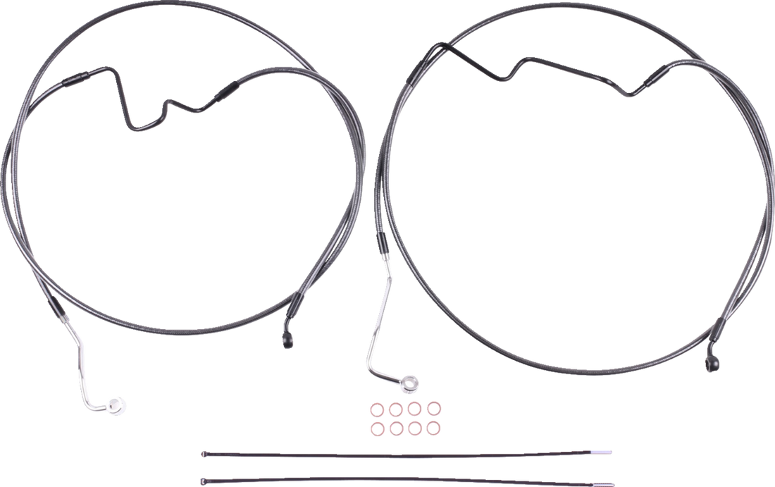 MAGNUM SHIELDING Brake Line Kit - Lower - BP - +4" - 35° Radial AS470164RAD