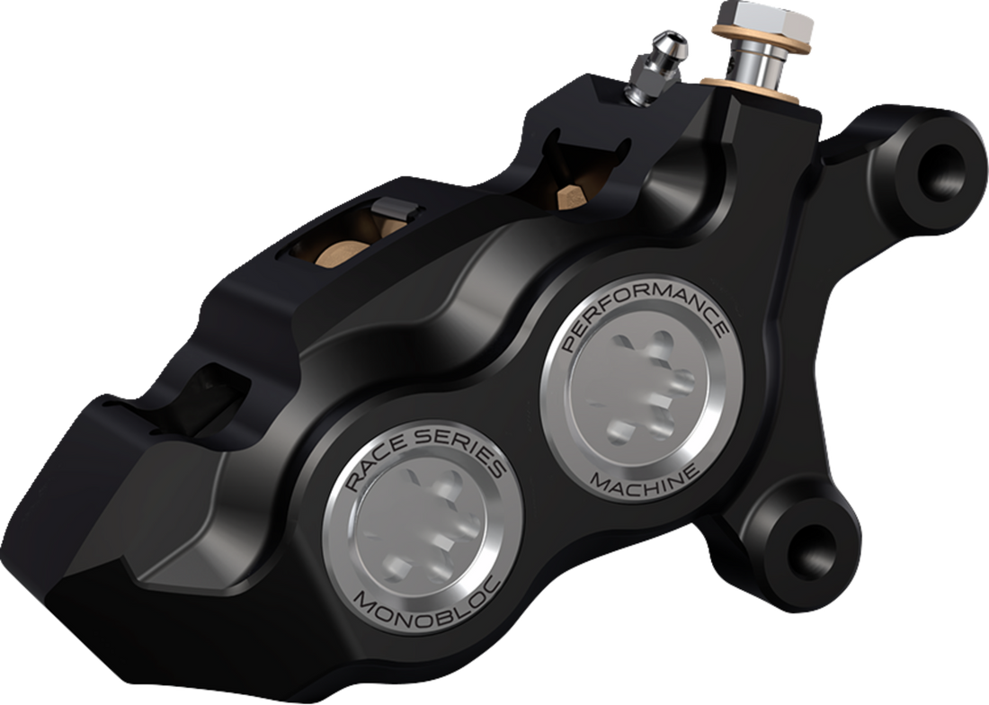 PERFORMANCE MACHINE (PM) Caliper - 137 X 4B - Right - Black Anodized with Black Bore Caps 0053-2958-MB