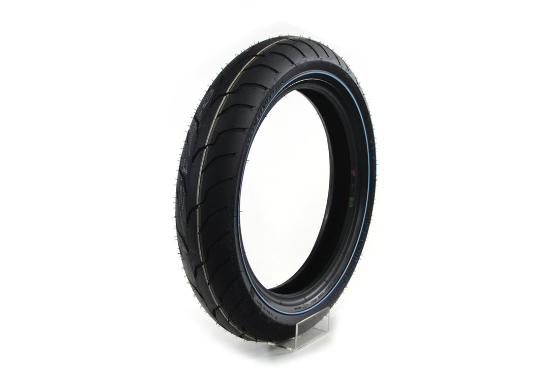 46-0248 - Front Dunlop American Elite 130/80B x 17 inch Narrow Whitewa by Dunlop