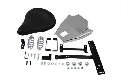 47-0548 - Black Leather Solo Seat with Mount Kit by V-Twin