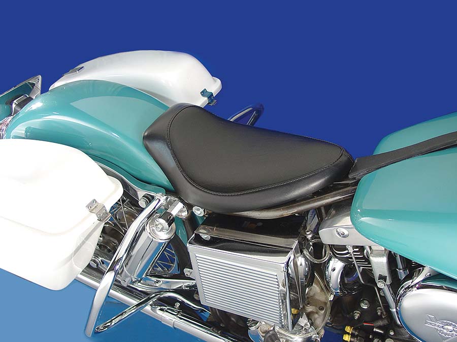 47-0599 - Black Vinyl Frame Mount Solo Seat by Corbin Gentry