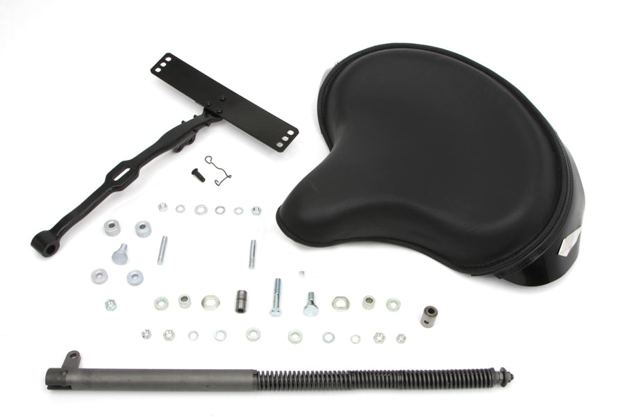 47-0784 - Black Leather Deluxe Solo Seat Kit by V-Twin
