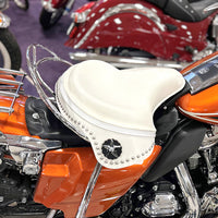 White Leather Solo Seat Kit