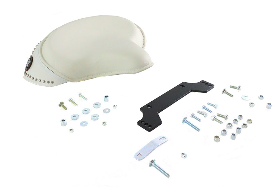 White Leather Solo Seat Kit