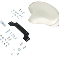 White Leather Solo Seat Kit