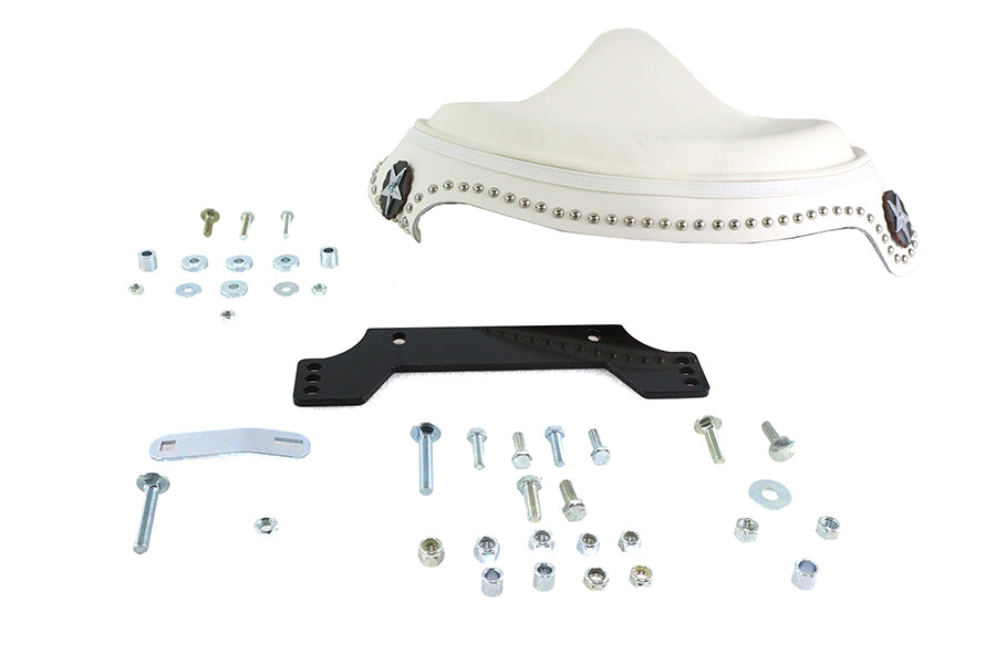 White Leather Solo Seat Kit