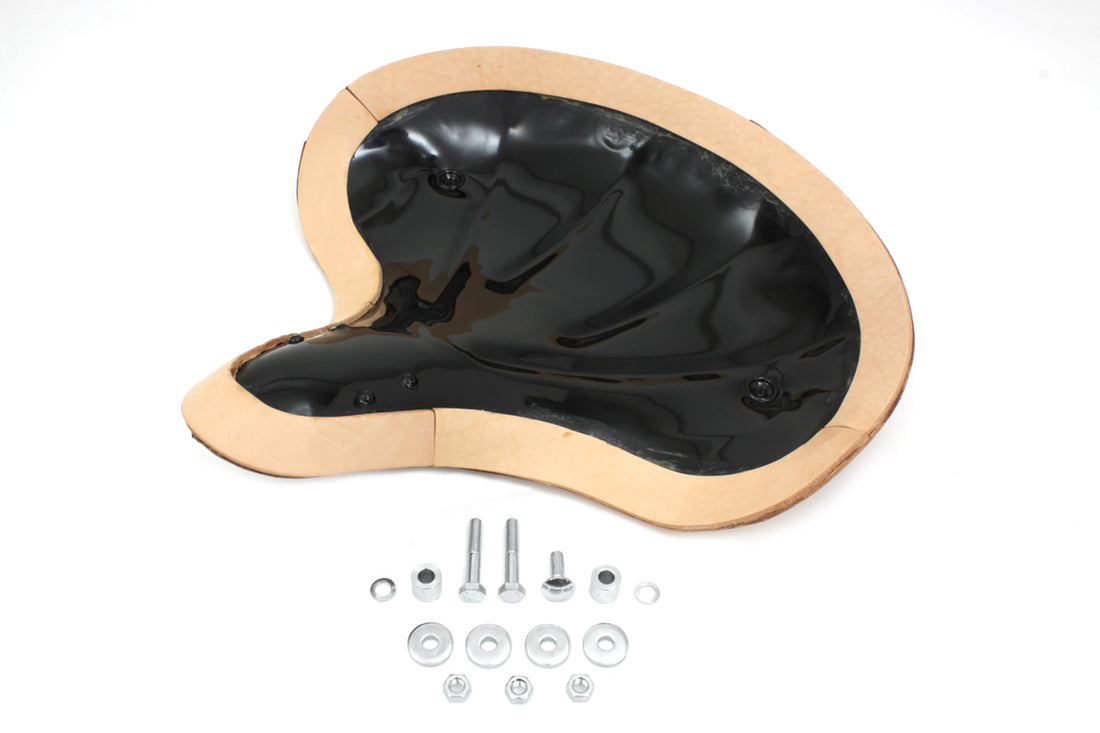 47-1939 - Natural Leather Early Knucklehead Solo Seat Pan by Corbin Gentry