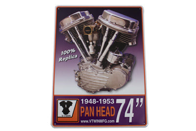 48-0025 - Panhead Engine Plaque by V-Twin