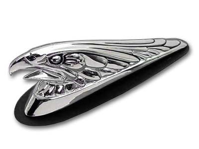 48-0034 - Eagle Front Fender Tip Ornament Chrome by V-Twin