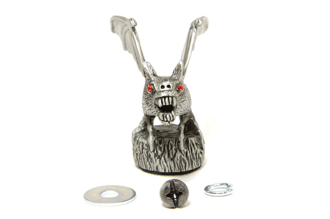 48-0136 - Bat Front Fender Tip Ornament Chrome by V-Twin