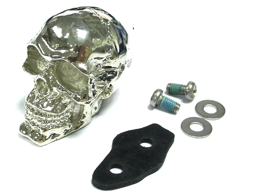 48-0250 - Chrome Skull Fender Ornament by V-Twin