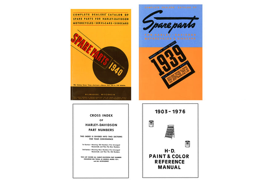 48-0479 - Spare Parts Book Set for 1936-40 by V-Twin