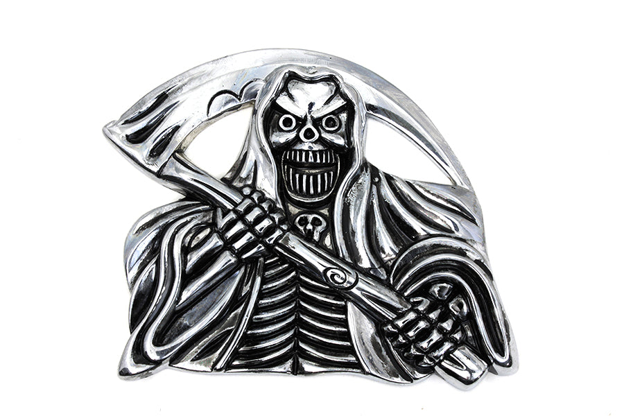 48-0490 - Pewter Grim Reaper with Sickle Emblem by V-Twin