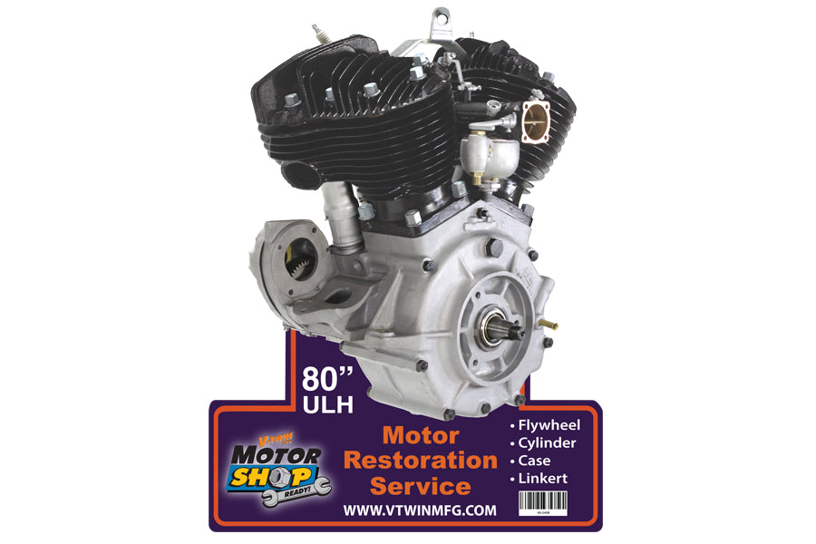 48-0498 - 80  Flathead Engine Plaque by V-Twin