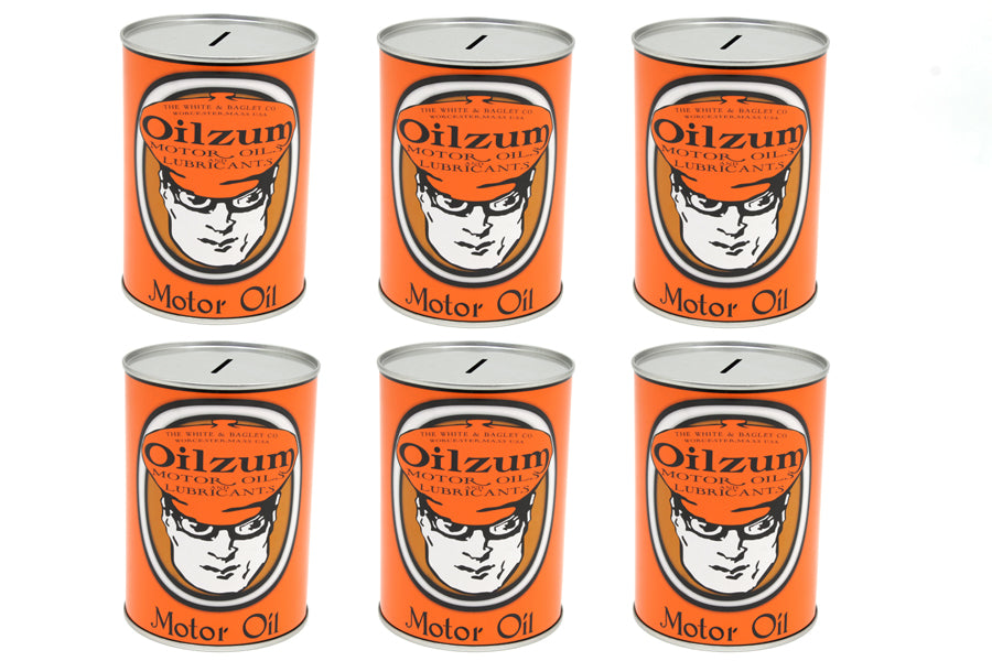 48-0534 - Oilzum Oil Can Coin Bank Set by V-Twin