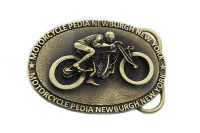 48-0824 - Motorcyclepedia Board Track Belt Buckle by V-Twin