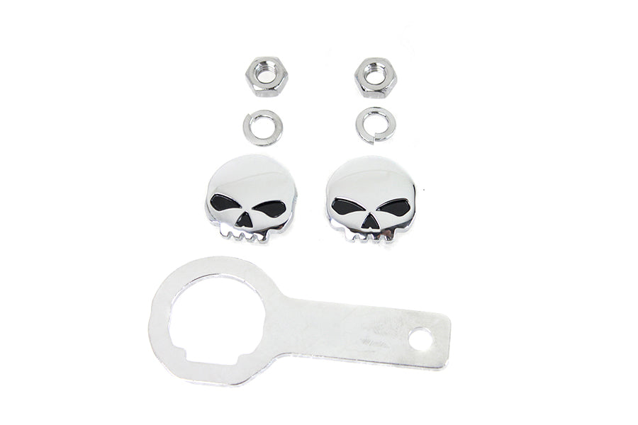 48-0903 - Skull License Plate Bolt Kit by V-Twin
