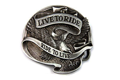 48-0937 - Live to Ride 75 Anniversary Belt Buckle by V-Twin