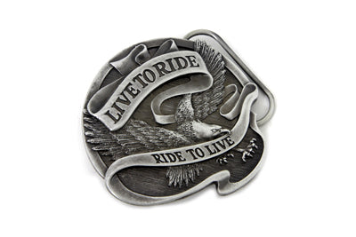 48-0937 - Live to Ride 75 Anniversary Belt Buckle by V-Twin