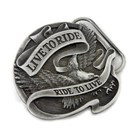 48-0937 - Live to Ride 75 Anniversary Belt Buckle by V-Twin