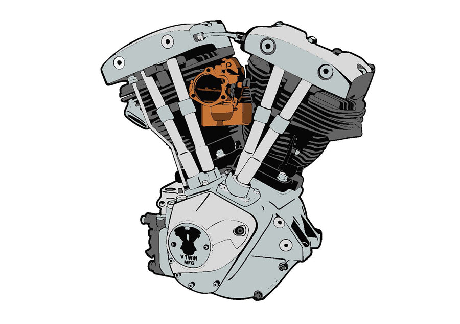 48-1183 - Nose Cone Shovelhead Patches by V-Twin