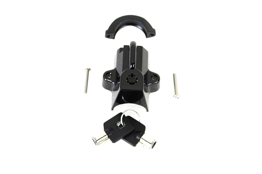 48-1466 - Black Helmet Lock with Pipe Key by V-Twin