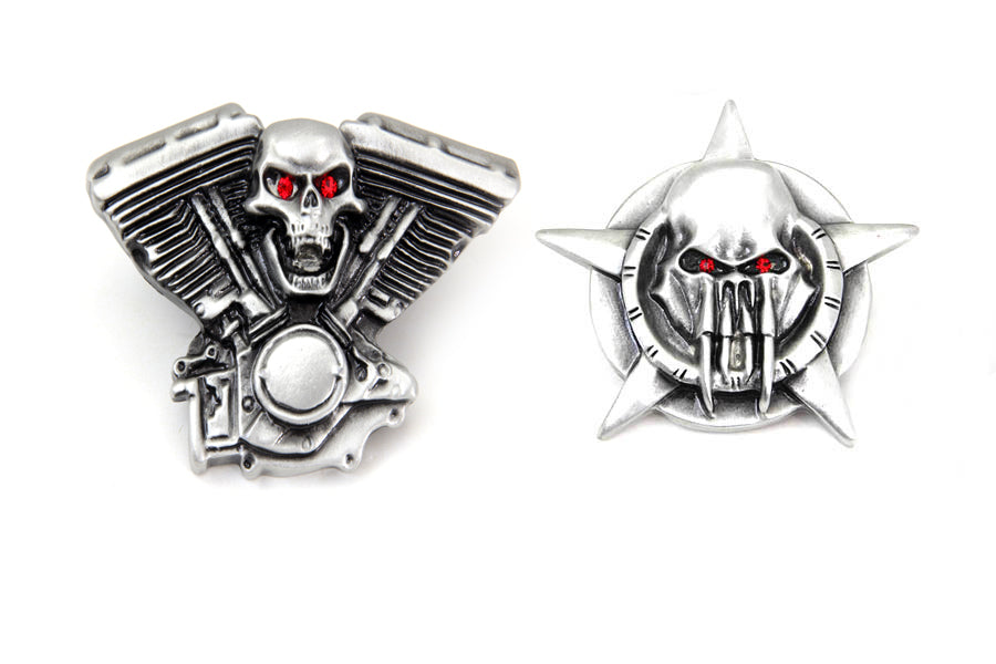 48-1518 - Skull Lapel Pin Set by V-Twin