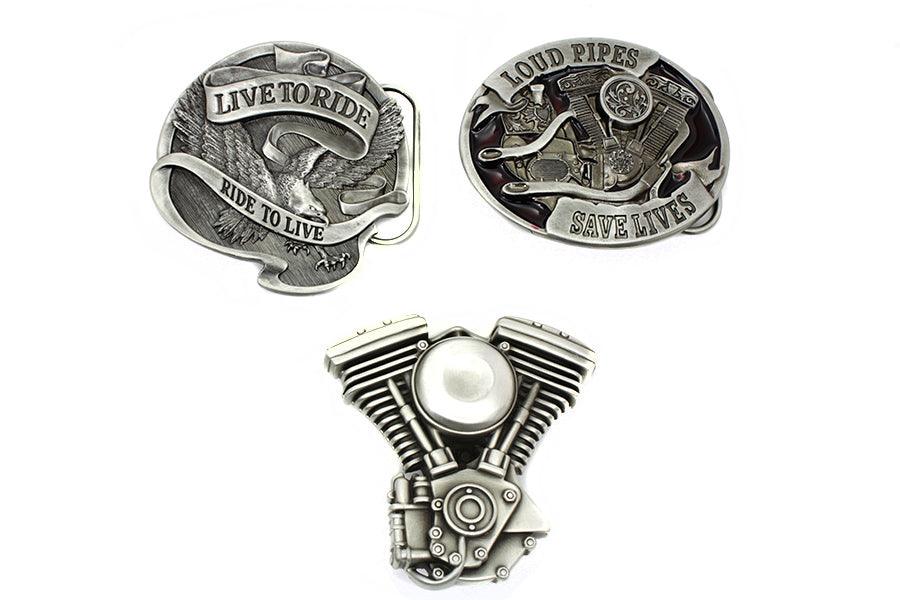 48-1528 - V-Twin Evolution Series Belt Buckle Set by V-Twin