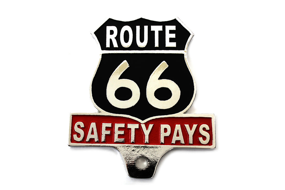 48-1606 - Route 66 License Plate Topper by V-Twin