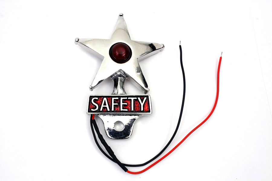 48-1618 - Safety License Plate Topper with LED Lamp by V-Twin