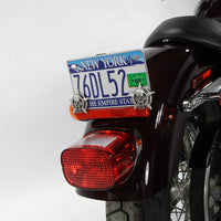 48-1621 - Skull on Star License Plate Topper Set by V-Twin