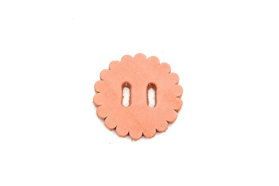 48-1667 - Natural Leather Concho Rosette 1-3/4 inch by V-Twin
