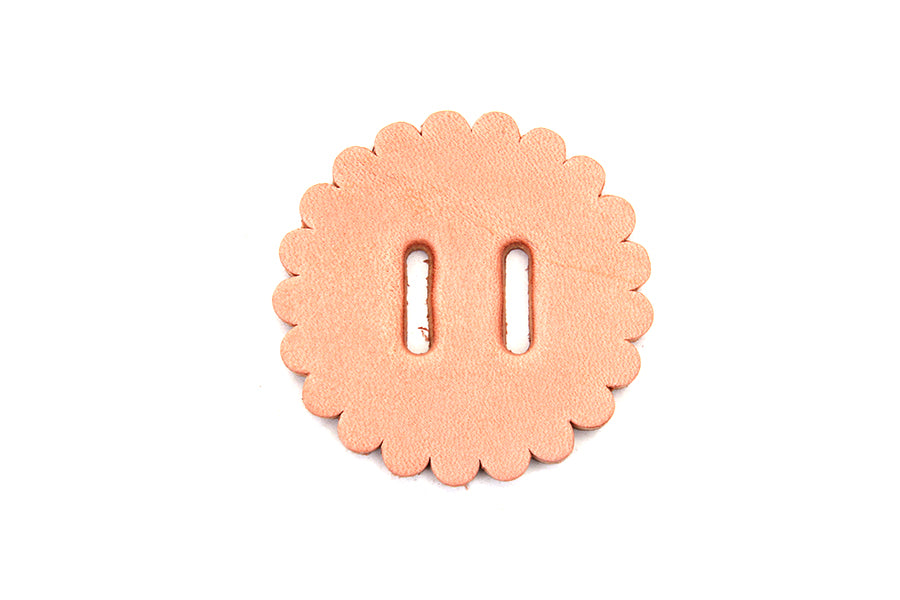 48-1668 - Natural Leather Concho Rosette 2 inch by V-Twin
