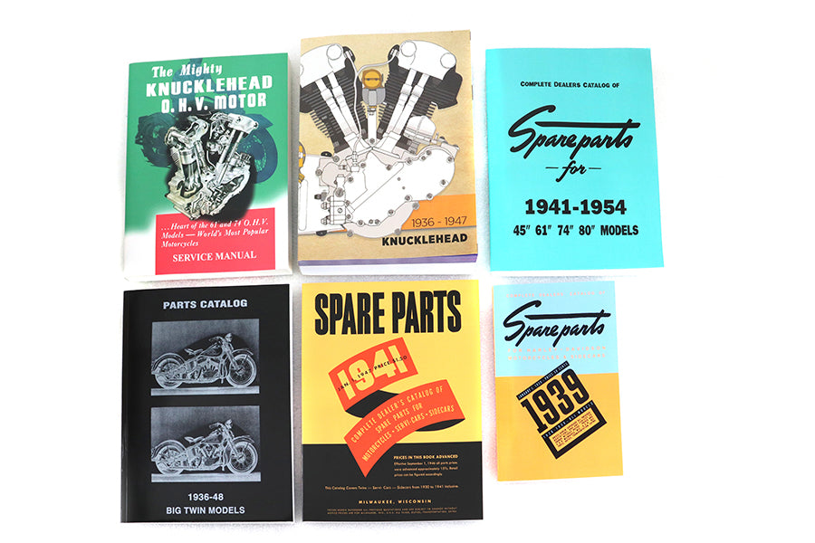 48-1807 - Knucklehead 6 Piece Manual Set by V-Twin