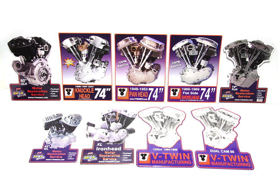 48-1811 - Motor Model Plaque Set by V-Twin