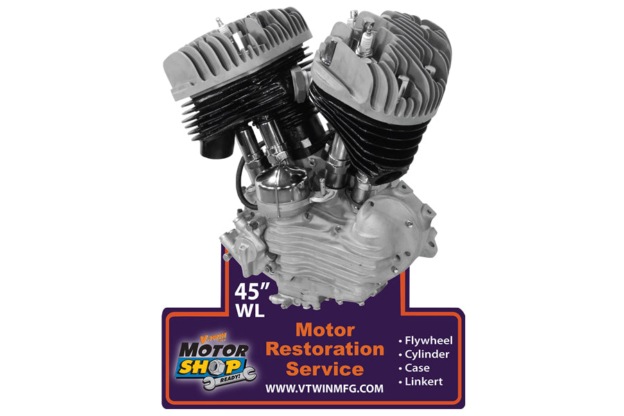 48-1824 - 45 inch Engine Wall Plaque by V-Twin