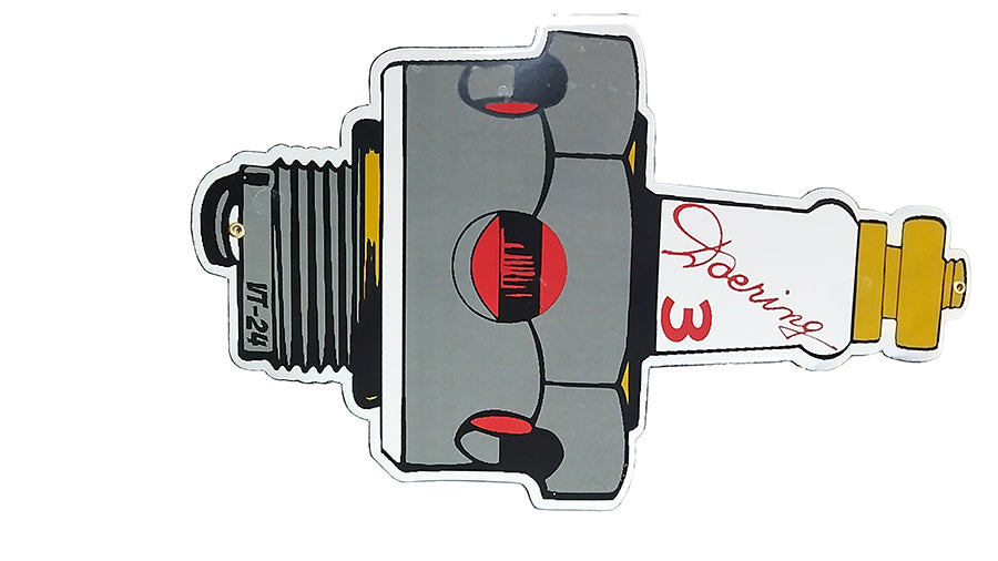 Doering Spark Plug Porcelain Sign