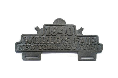 48-1940 - 1940 World's Fair License Plate Topper by V-Twin
