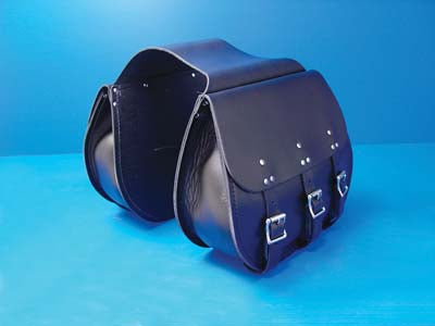 48-3128 - 3 Buckle Thro-Over Saddlebags Black by Pac-Kit