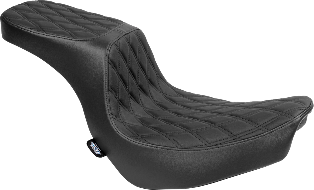 DRAG SPECIALTIES SEATS Predator 2-Up Seat - Vinyl - Double Diamond - Black Stitching - FLSB/FXLRS '18-'24 4688B