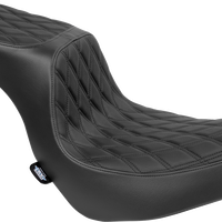 DRAG SPECIALTIES SEATS Predator 2-Up Seat - Vinyl - Double Diamond - Black Stitching - FLSB/FXLRS '18-'24 4688B