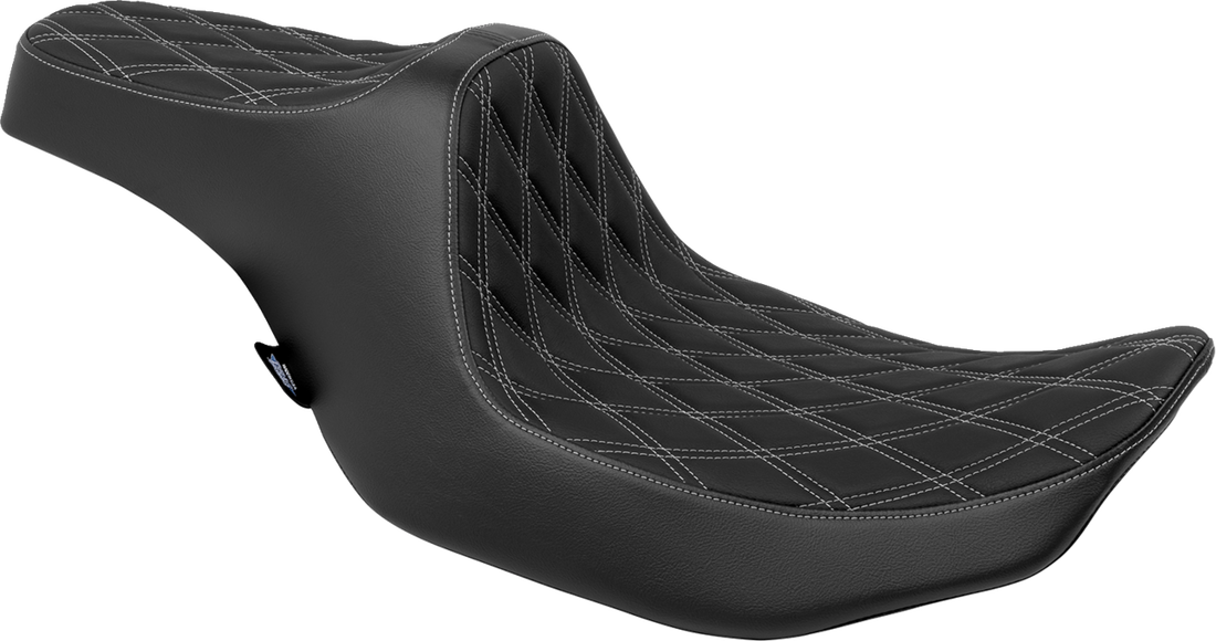 DRAG SPECIALTIES SEATS Predator III Seat - Double Diamond - Silver Stitched - FLT/FLH '23-'24 4686C
