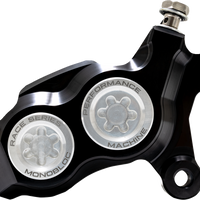 PERFORMANCE MACHINE (PM) Caliper - 137 X 4B - Right - Black Anodized with Clear Bore Caps 0053-2958-MC
